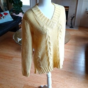 Andrea Jovine Cable knit V-Neck Sweater